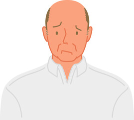 AGA：正面から見た薄毛のミドル男性