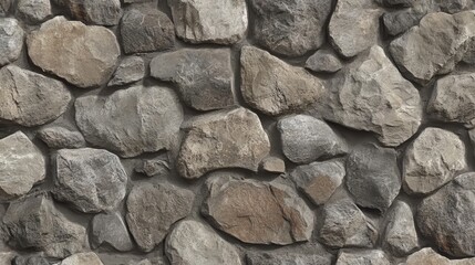 Seamless Pattern of Stone Wall Texture Featuring Natural Rocky Surface for Backgrounds and Design Projects with Rustic Appeal