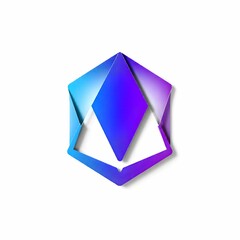 abstract blue triangle