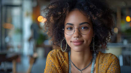 Close-up shot of a successful entrepreneur in her early 30s, with subtle jewelry, typing on a laptop in a modern office, illuminated by soft natural light and fine grain texture.