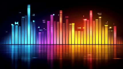 Abstract Music Visualizer: Dynamic Sound Waves and Vibrant Colors