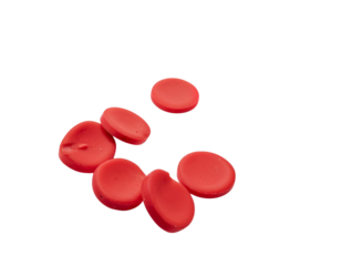 red pills isolated on white