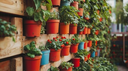 Vibrant Vertical Garden: A Wall of Life