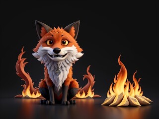 Obraz premium fox in the night