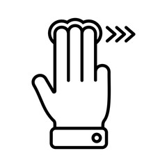 Hand Gesture Swipe Right Icon