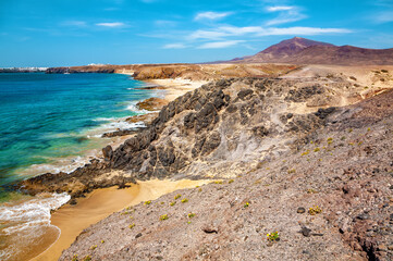 Beach Playa de la Cera, Island Lanzarote, Canary Islands, Spain, Europe.