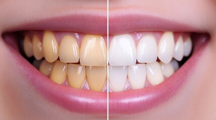 Perfect healthy teeth smile of a young woman. Teeth whitening. Dental clinic patient. Image symbolizes oral care dentistry, stomatology. Dentistry image