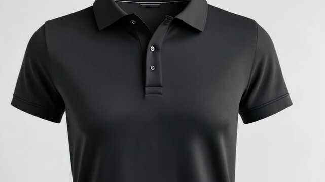 Seamless transition of classic black polo tshirt design display
