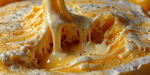 Melted cheese close-up