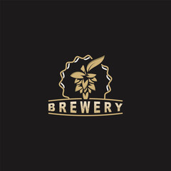 Brewery logo craft beer template design emblems beer cafe, bar, brewing company illustration