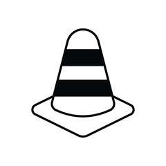 Traffic Cone icon isolated on a white background. Vector illustration.