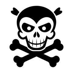 Skull and crossbones, and skull with swords in vector