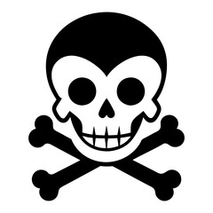 Skull and crossbones, and skull with swords in vector