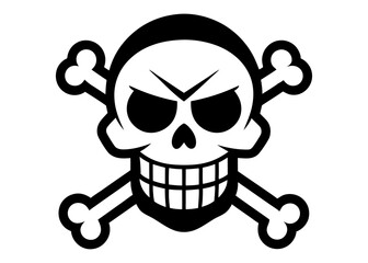 Skull and crossbones, and skull with swords in vector