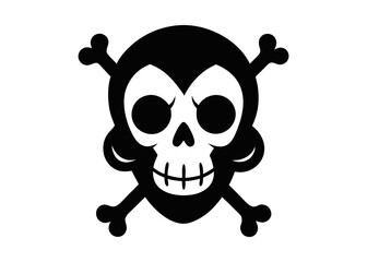 Skull and crossbones, and skull with swords in vector