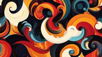 Fototapeta premium creative abstract brushstrokes with striking color contrasts picture