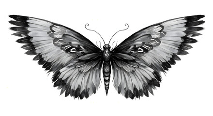 png butterfly design for invitation wedding card generative ai