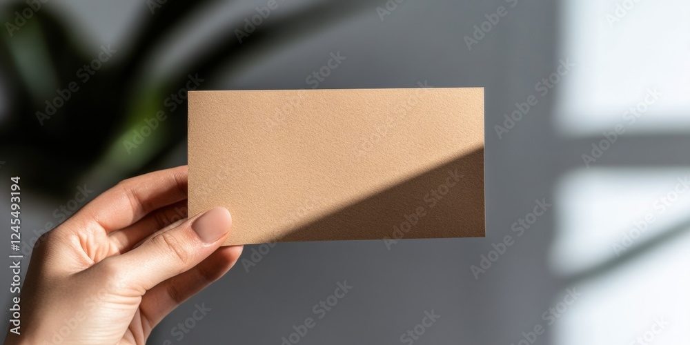 Poster minimalist handwritten note on textured paper - authentic communication in business and marketing - 
