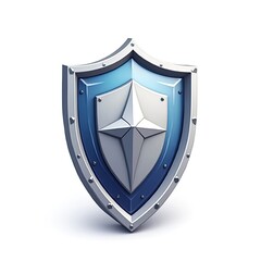An isometric depiction of prevention shield icon.