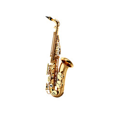 Naklejka premium Sleek Saxophone with Polished Brass