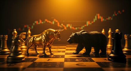 Bull vs. Bear Market Showdown: A Chessboard Strategy