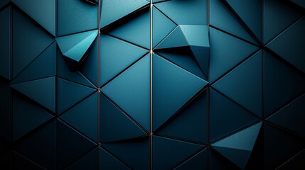 Dark teal geometric wall texture background