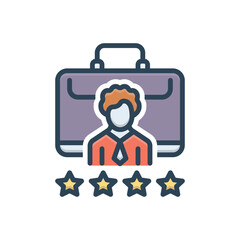 Color illustration icon for client