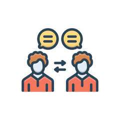 Fototapeta premium Color illustration icon for response