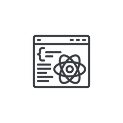 React Framework line icon