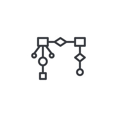 Algorithm Flowchart line icon