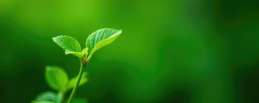 Small green leaves of the Gunja plant on a stem, plant, green, medicinal