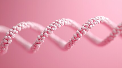 Abstract Pink DNA Helix Genetic Code Science Medical Healthcare Biotechnology 3D Render