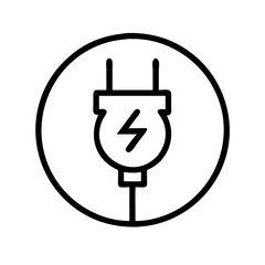 Obraz premium Electric Plug Icon Vector Illustration