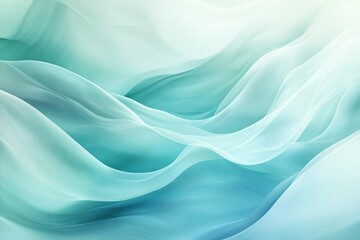 Obraz premium Abstract Aqua Blue Fabric Waves Design
