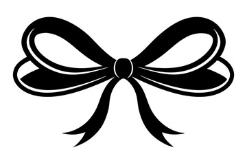Ribbon Bow Silhouette Vector illustration