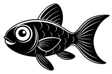 Goldfish silhouette vector illustration