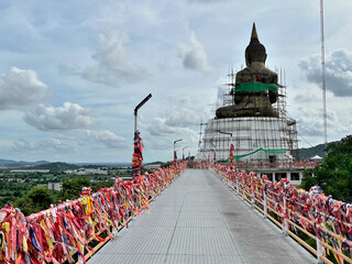 Wat Khao Tabaek is the most famous landmark in Si Racha, Chon Buri, Thailand 