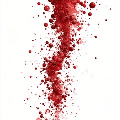 Obraz premium Abstract Red Sphere Background Floating 3D Red Balls Particle Flow Digital Art