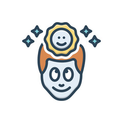 Color illustration icon for inspired