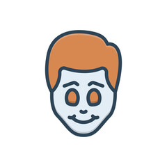 Color illustration icon for relax