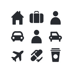 Newest Travel Icons Collectio Set