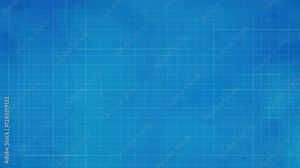 Poster abstract blue background with blueprint style grid pattern for creative and design projects featurin