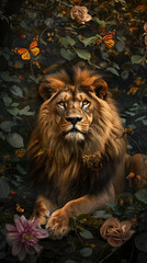 Fototapeta premium Majestic Wildlife: A Captivating Collection of Nature’s Diverse Inhabitants in Stunning Detail