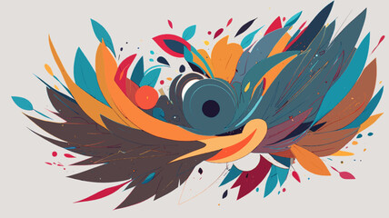 Obraz premium Colorful Abstract Vector Art Bold and Dynamic Design for Eye-catching Digital Creations