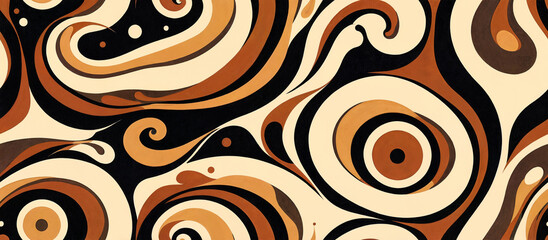 Pattern. Abstract Swirl Pattern with Earthy Tones