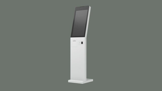 A 3D rendering of a Self Checkout Kiosk
