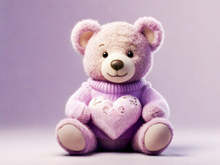 A soft and sweet Valentine's Day surprise, this lovable teddy bear with a heart is ready to be cherished.