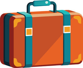 Cute Summer icon On A Trasparent Base - Suitcase