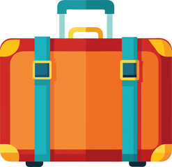Cute Summer icon On A Trasparent Base - Suitcase