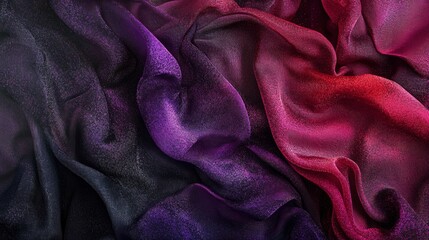 Elegant Deep Dark Satin Fabric in Rich Shades of Purple and Burgundy